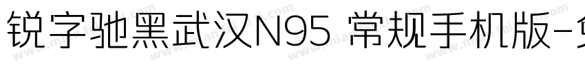 锐字驰黑武汉N95 常规手机版字体转换